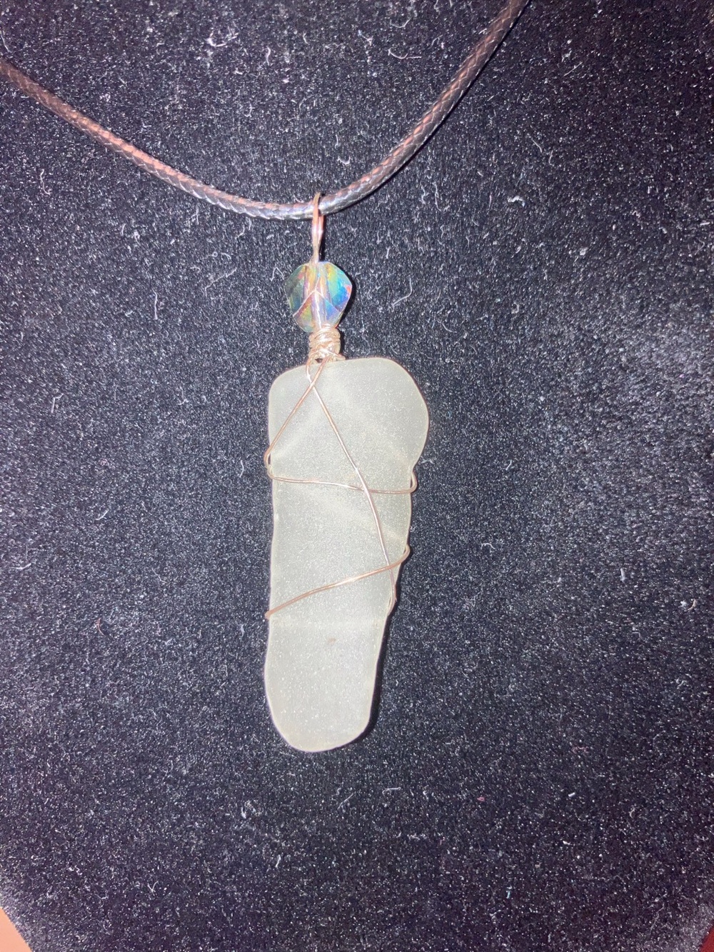 #134 handmade seaglass pendant necklace